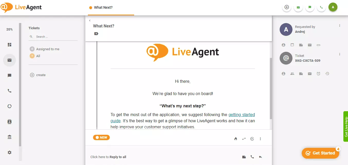Incorporación de LiveAgent