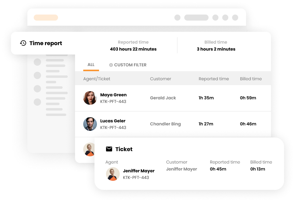 Informe de tiempo en software de help desk - LiveAgent