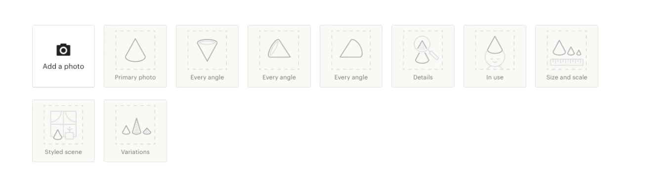 Agrega una foto del producto a tu tienda Etsy