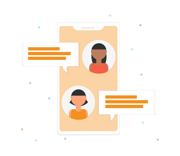 Ilustración de software de servicio al cliente