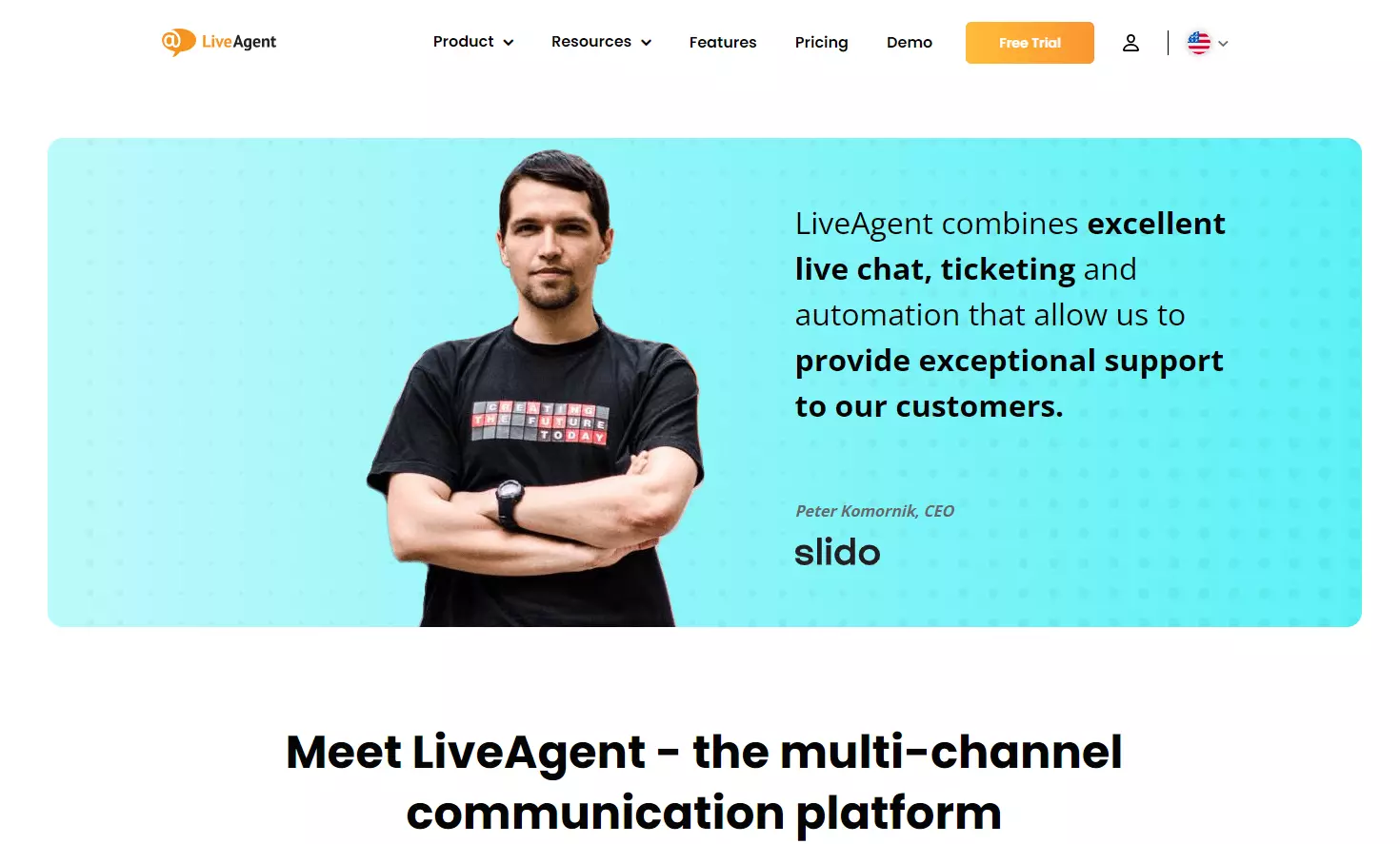 Reseña del CEO de Slido de LiveAgent