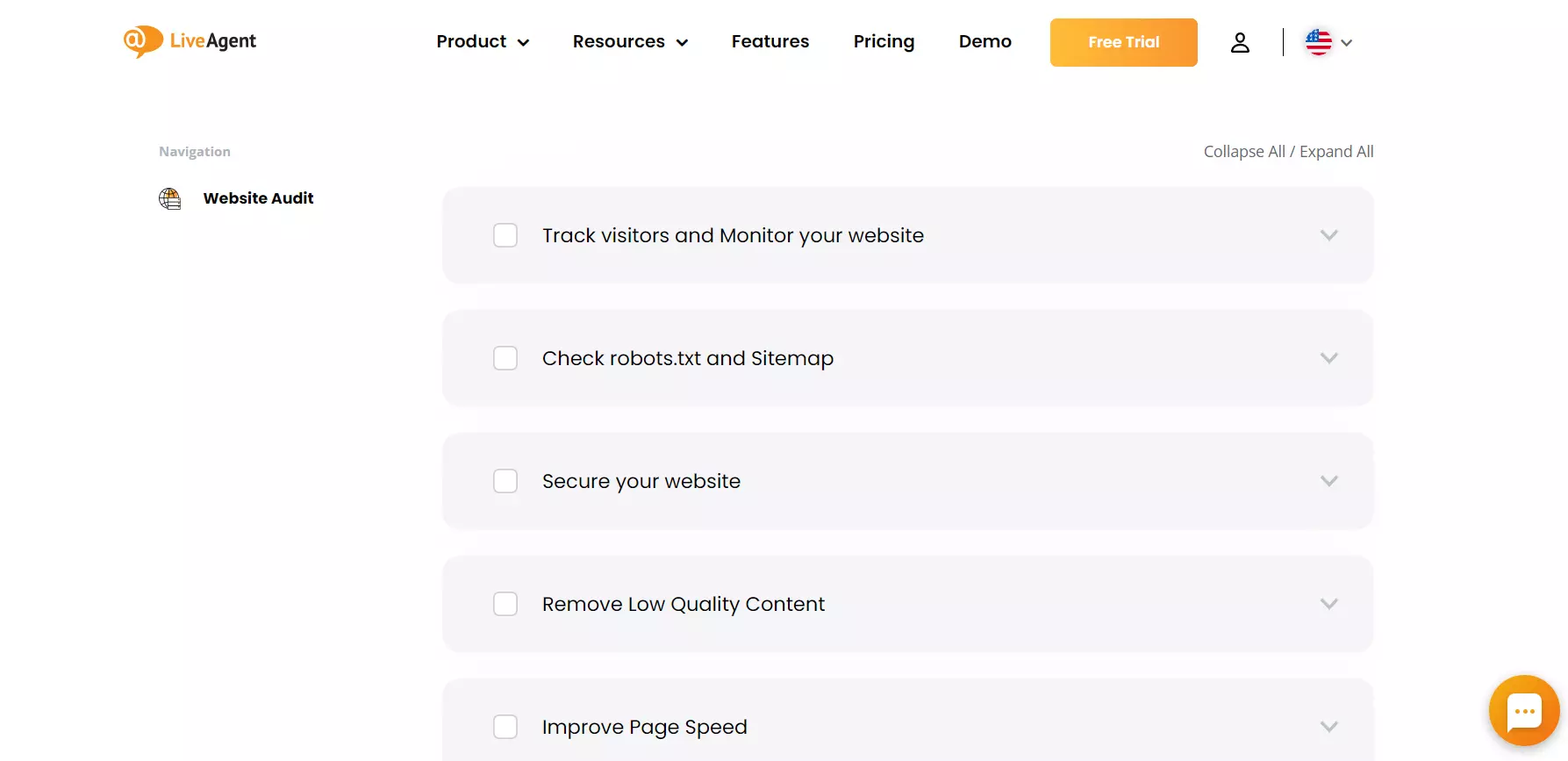 Ejemplo de lista de verificación