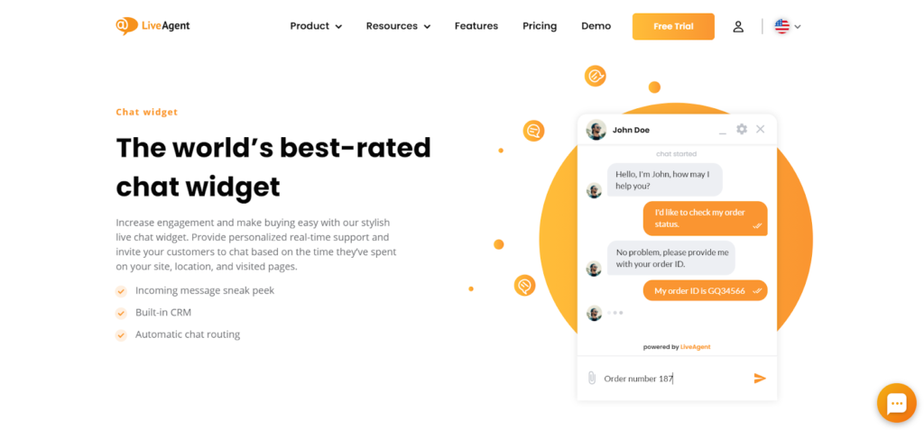 Chat mejor calificado de LiveAgent
