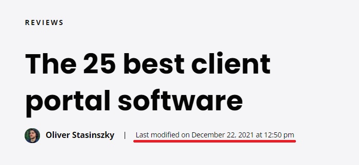 Implementar fecha de última actualización