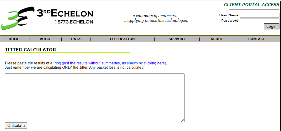 Ejemplo de calculadora de jitter