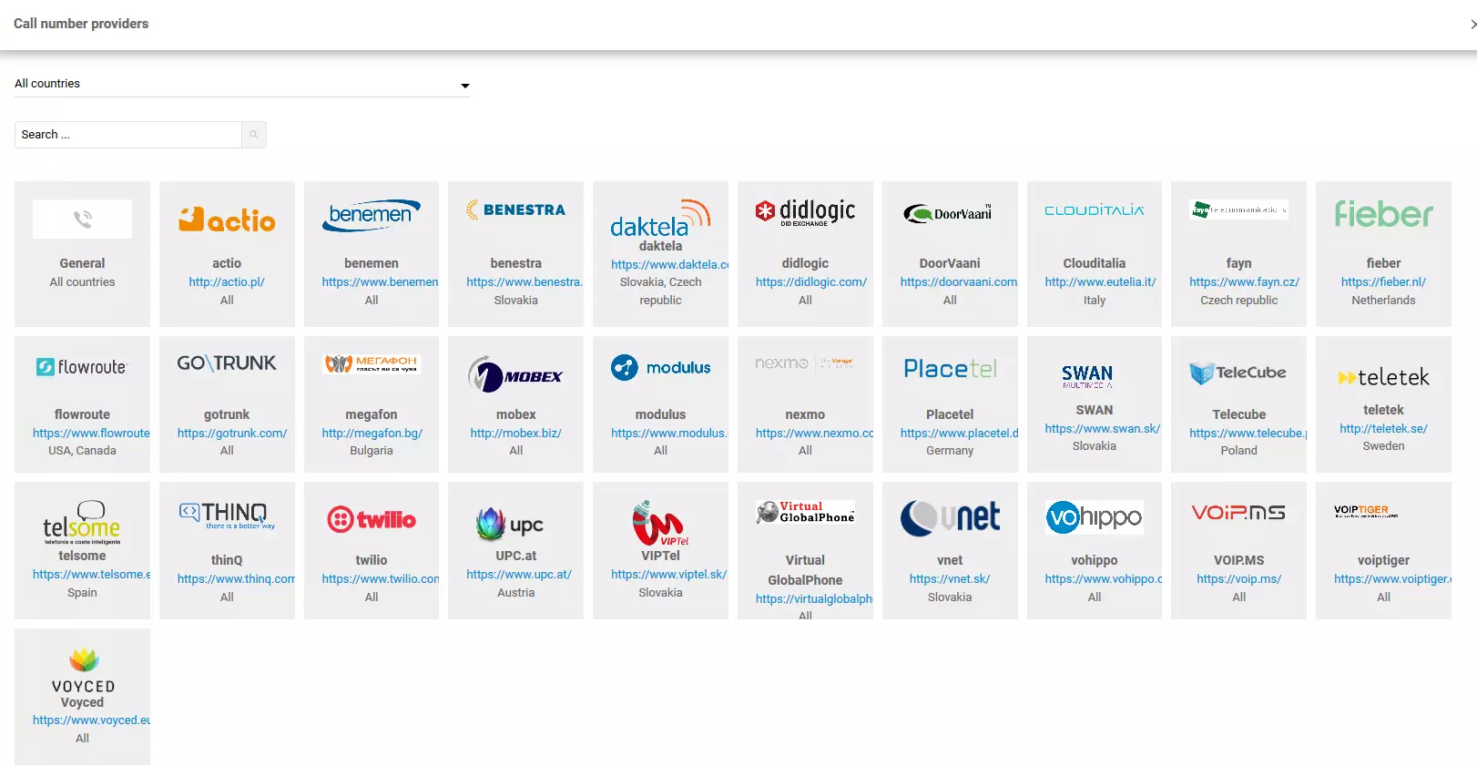 Selección de proveedores VoIP