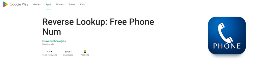 Sitio web de Reverse Lookup: Free Phone Num Google Play