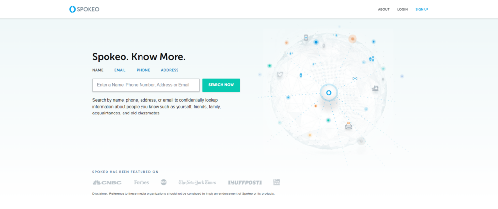 Página de inicio de Spokeo