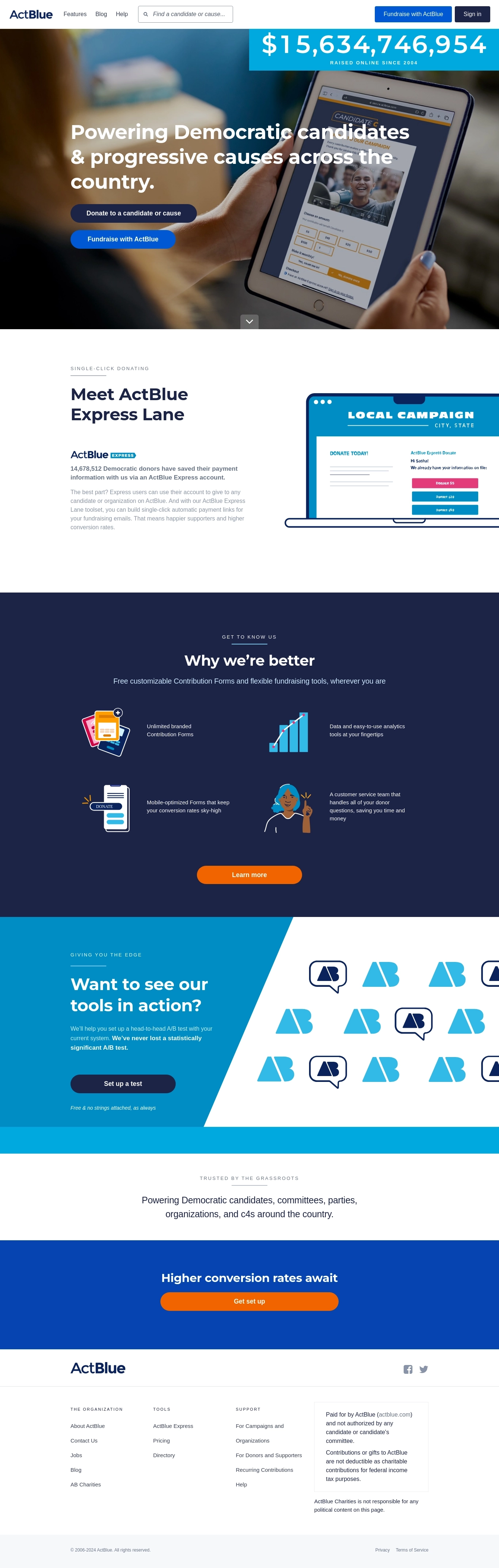 Contactos del Centro de Ayuda de ActBlue