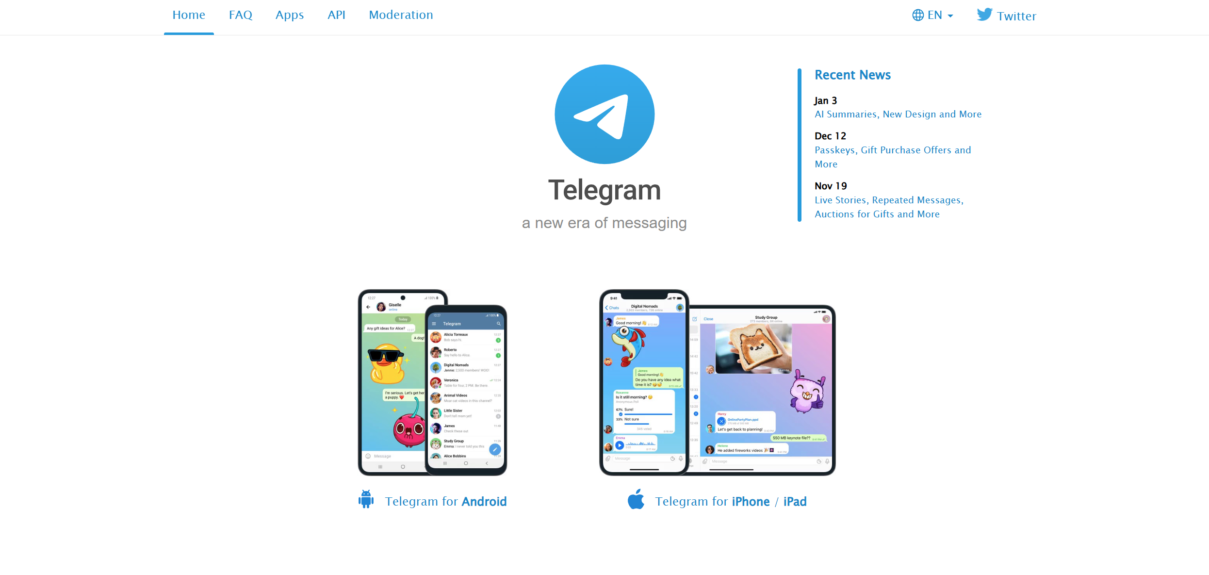 Contactos del Centro de Ayuda de Telegram