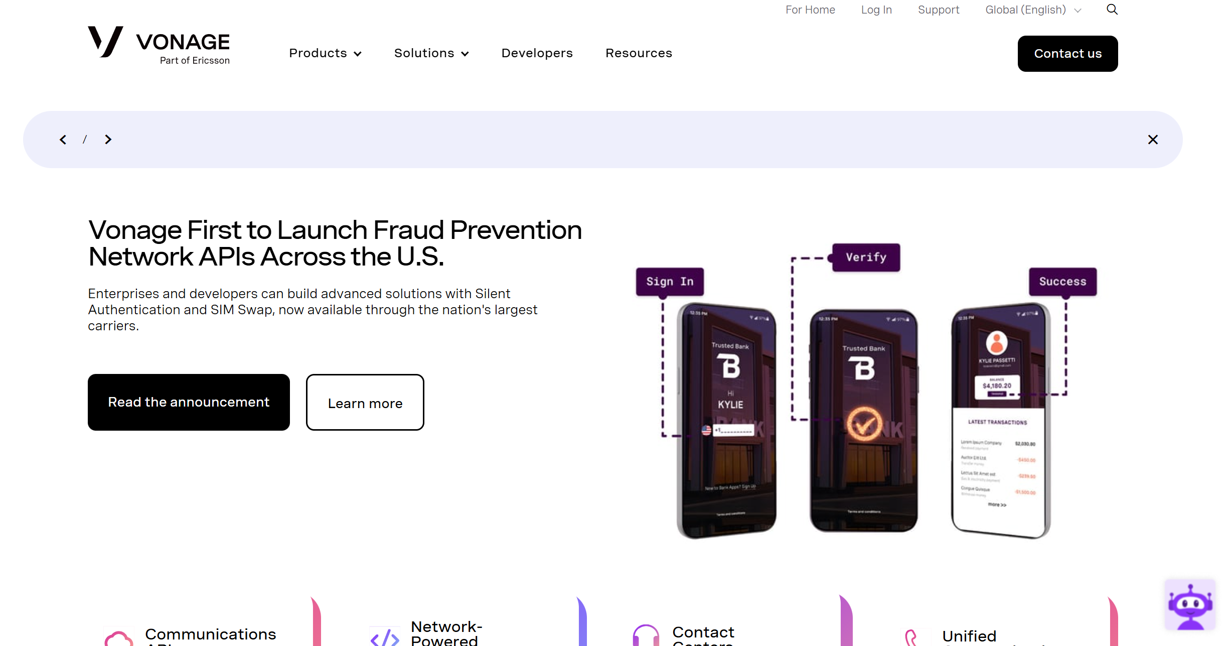 Contactos del servicio de asistencia de Vonage