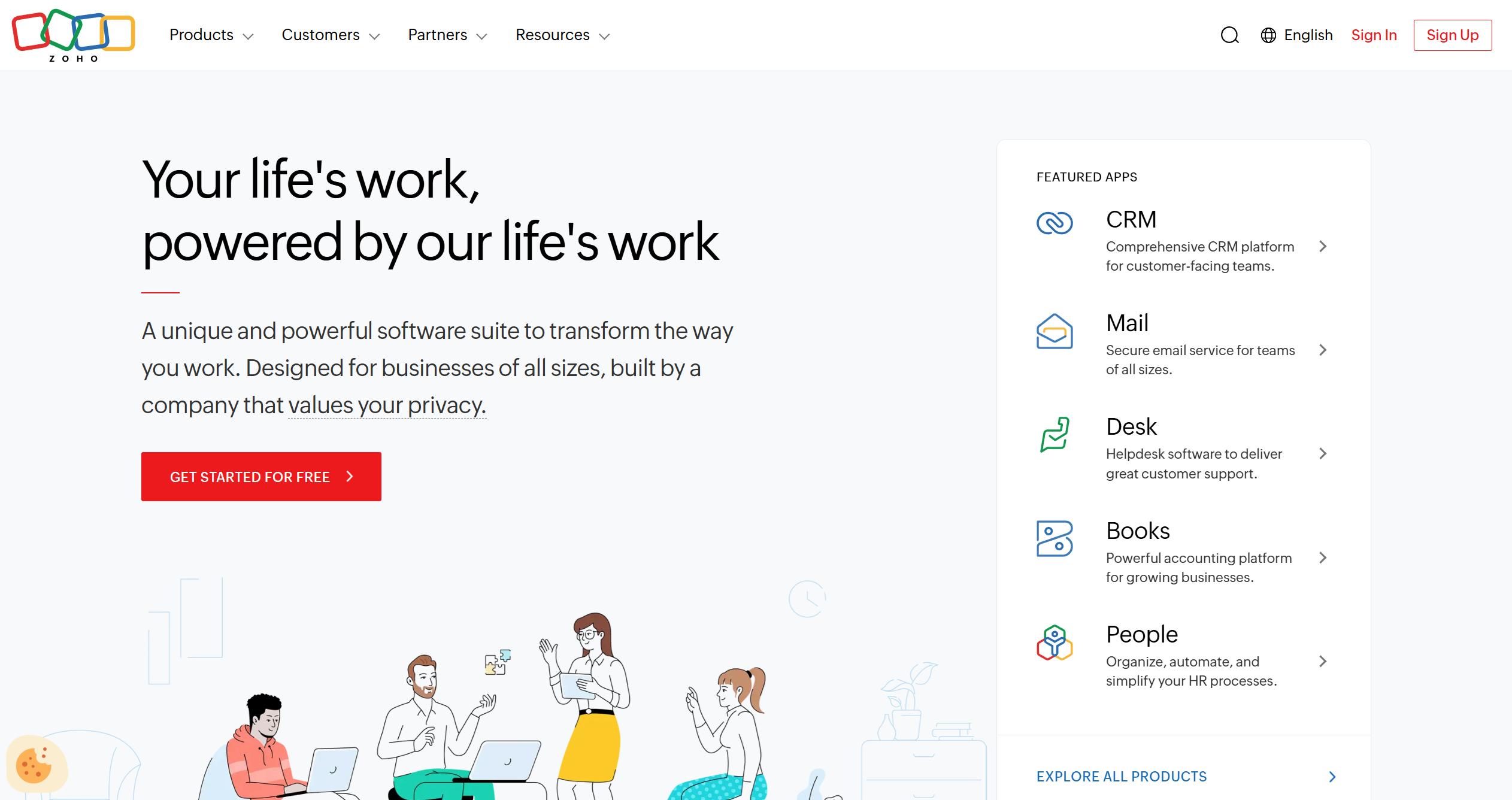 Contactos de Zoho Help Desk