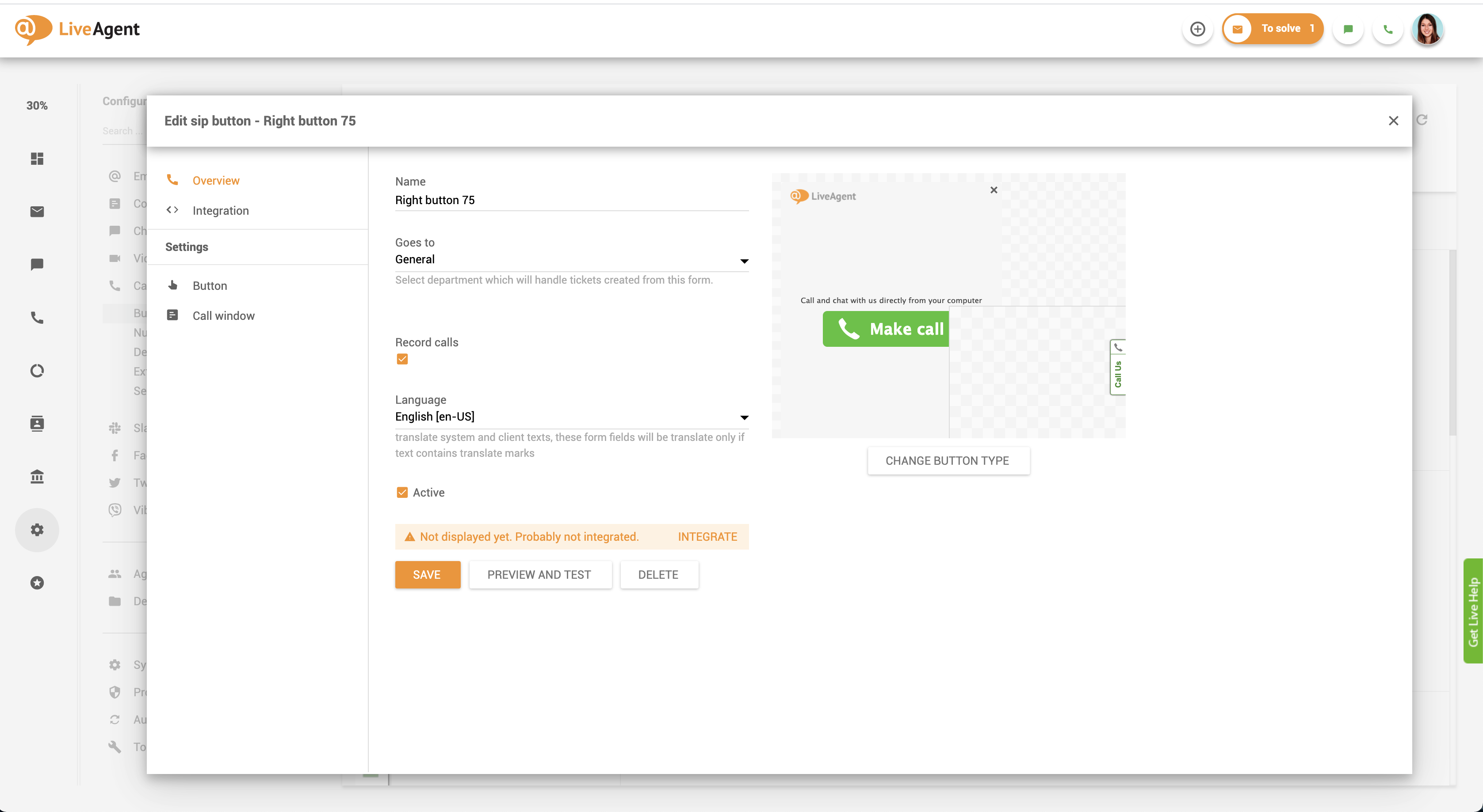 Descripción general del botón