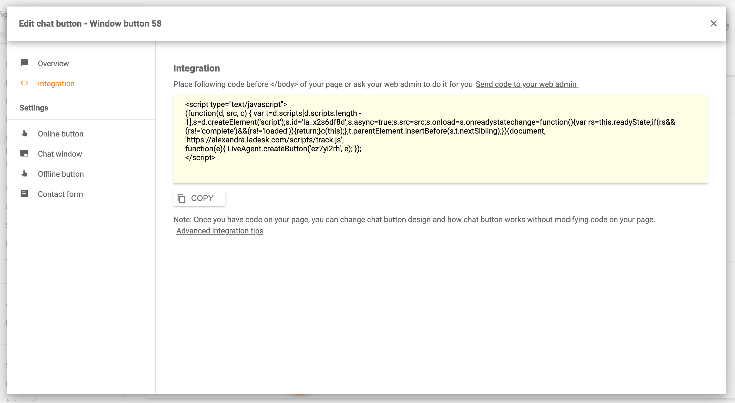 Incrusta el chat en tu sitio web - LiveAgent