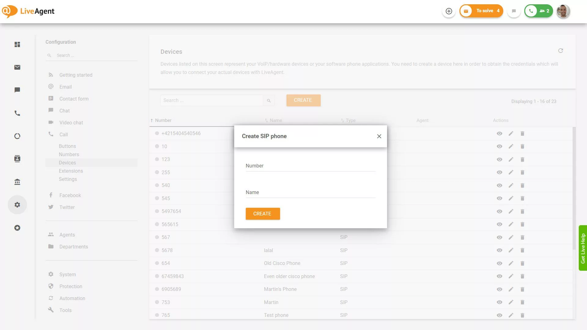 Dispositivos y aplicaciones softphone