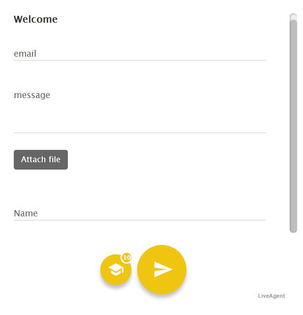 Estilo de formulario de contacto oscuro
