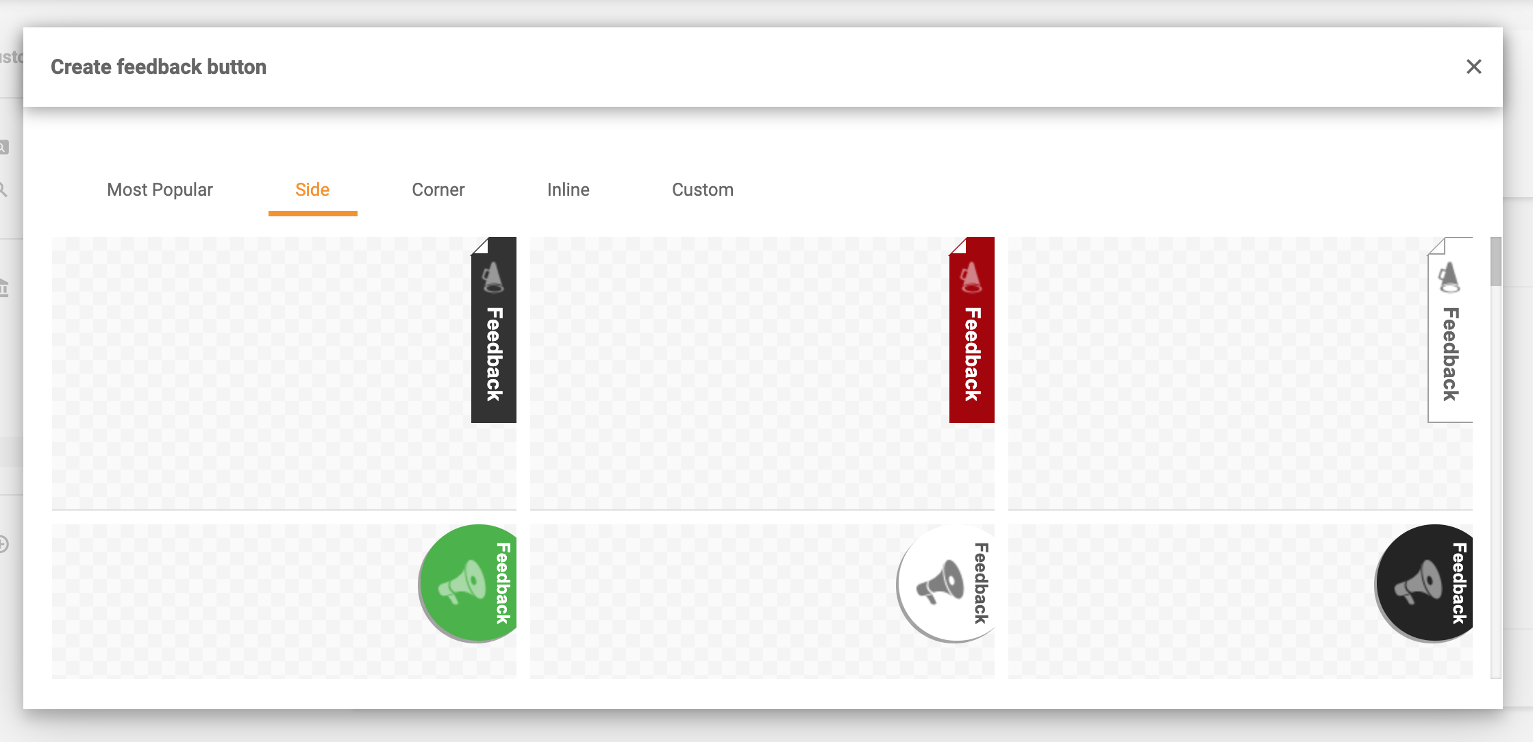 Botones de comentarios laterales