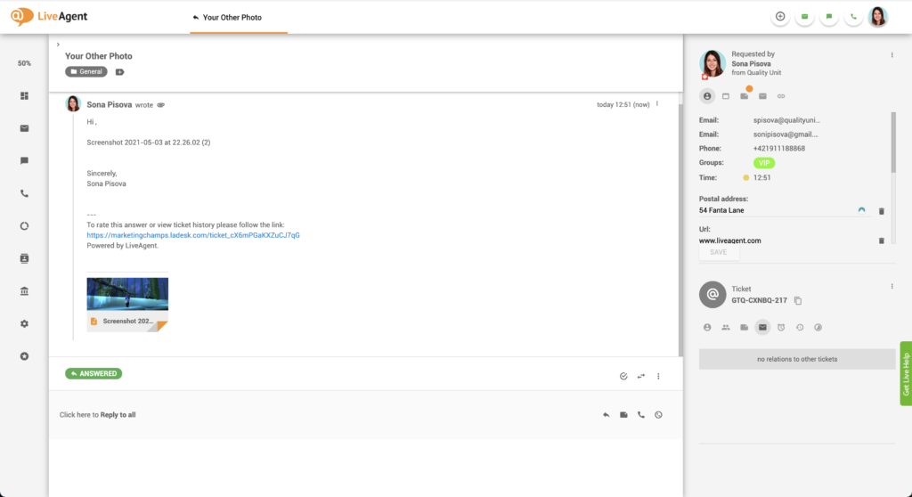 Adjuntos de imágenes pegadas en correo electrónico