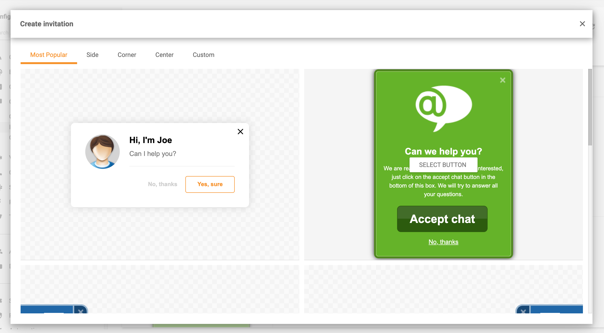 Característica de invitaciones de chat proactivo en LiveAgent