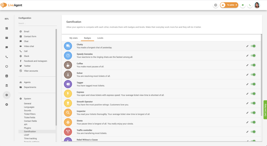 Insignias de gamificación
