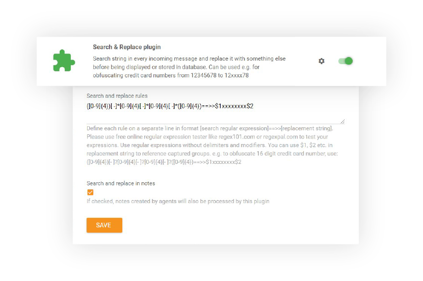 Search and Replace feature in LiveAgent