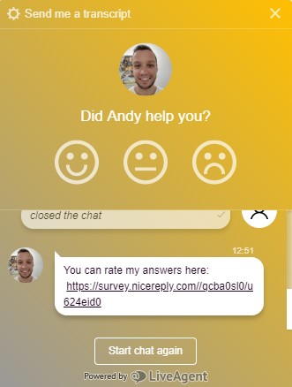 Agent ranking in Live chat - LiveAgent