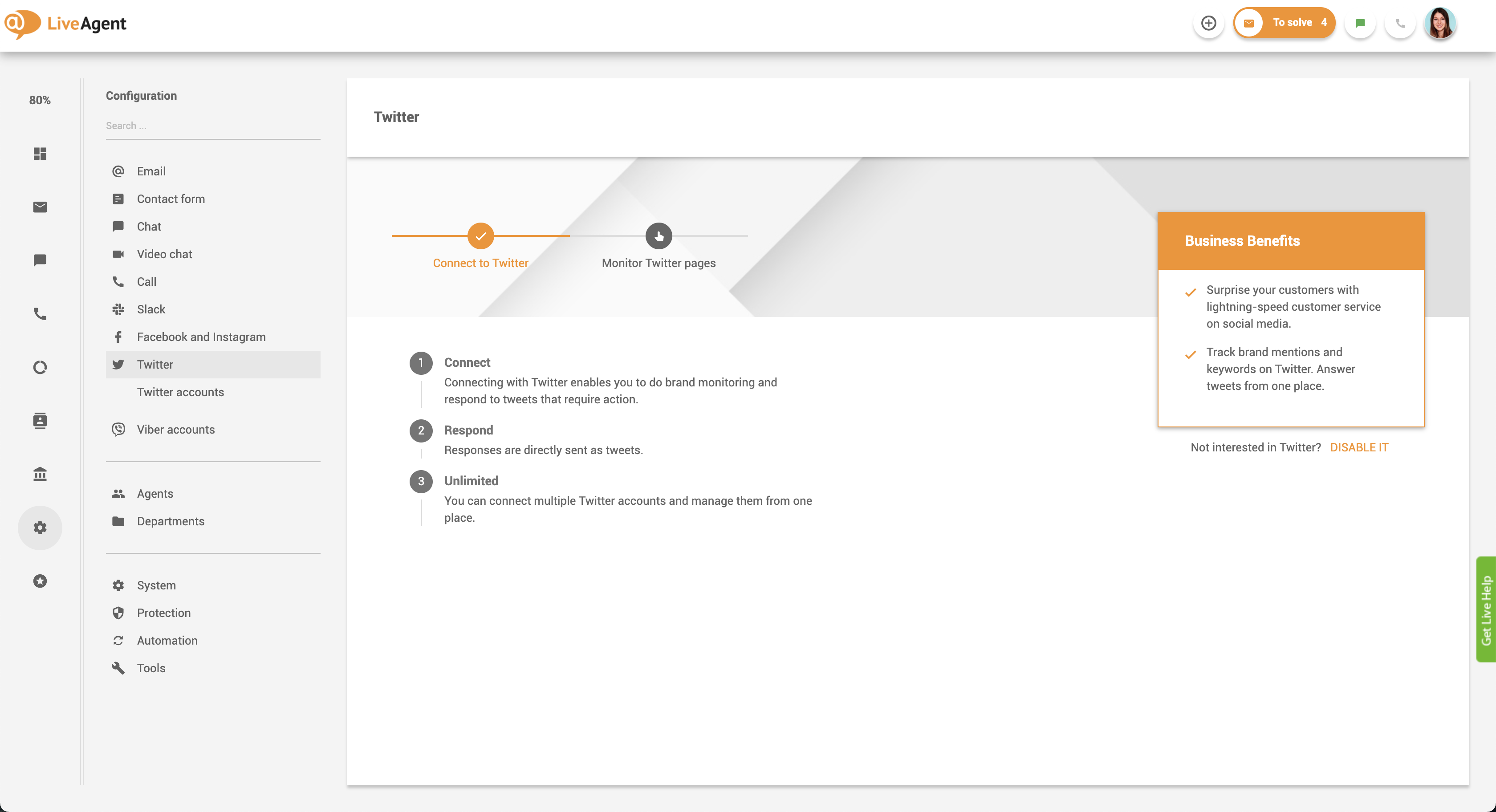 Conectar Twitter a la bandeja de entrada universal