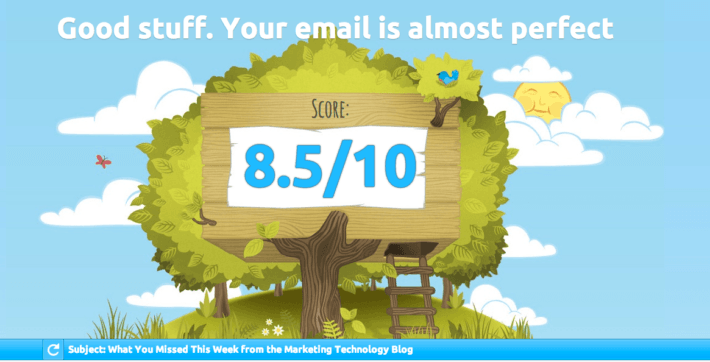 Evaluación de Mail Tester