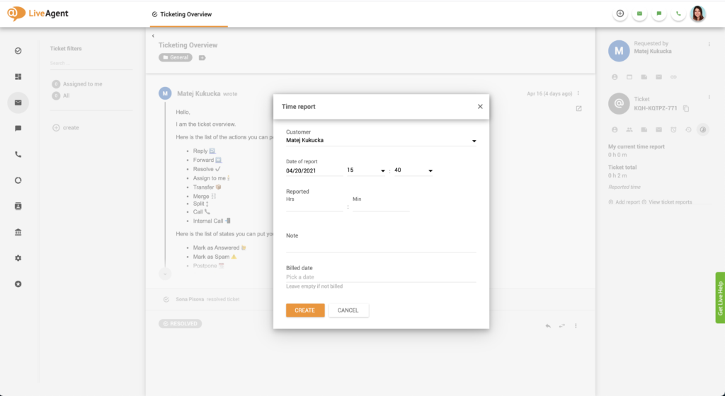Configuración de entrada manual