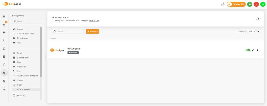 Integración exitosa entre Viber y LiveAgent