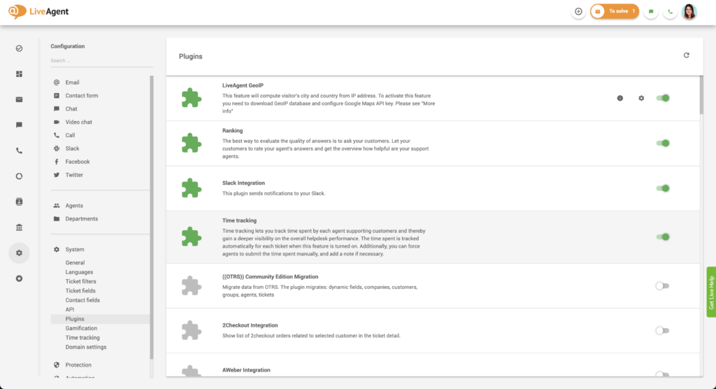 Seguimiento de tiempo activado