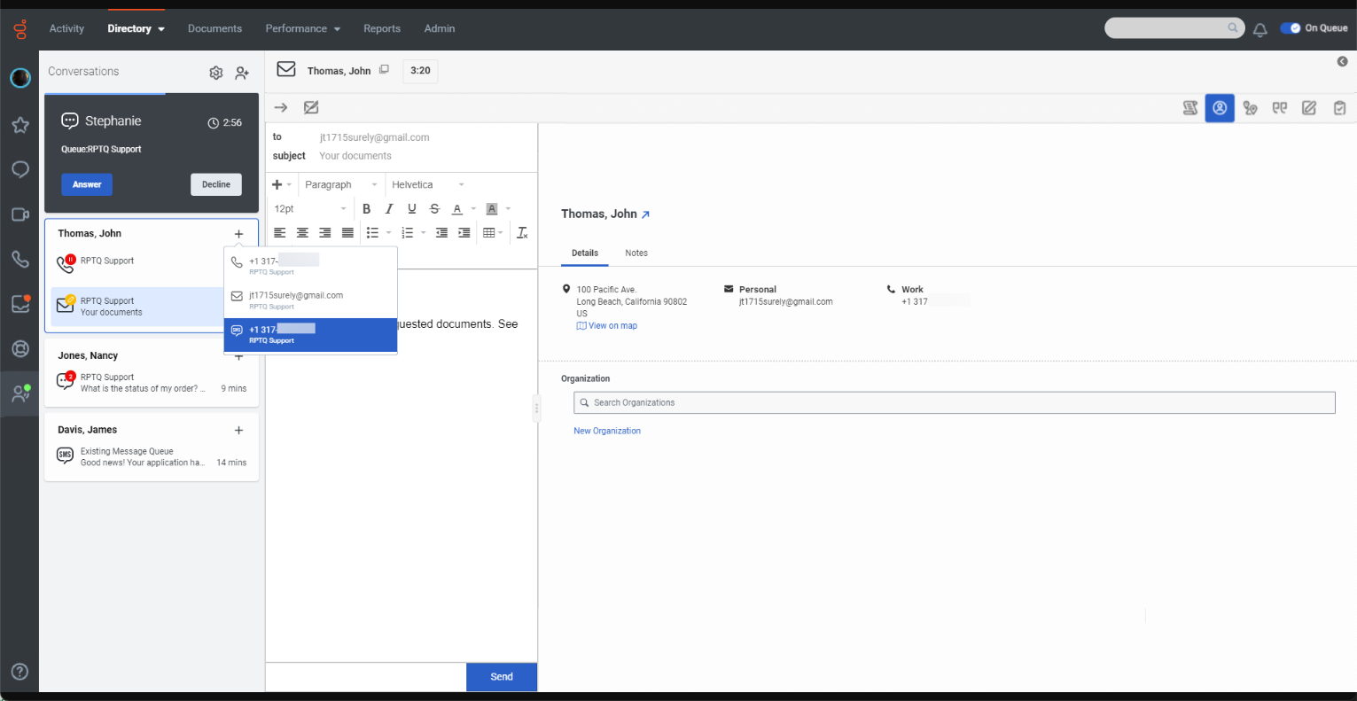 Interfaz de usuario de Genesys Cloud