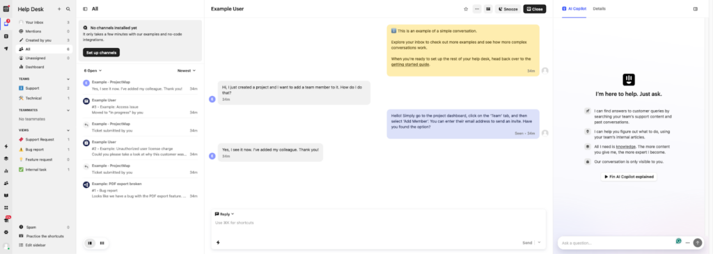 Software de servicio al cliente Intercom