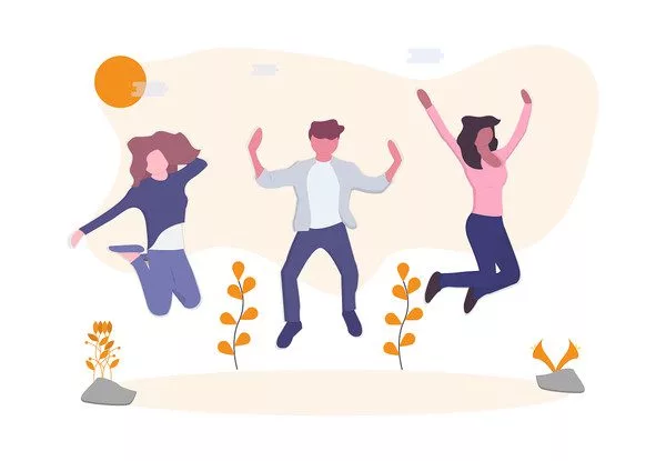 Clientes felices con soporte de comercio electrónico