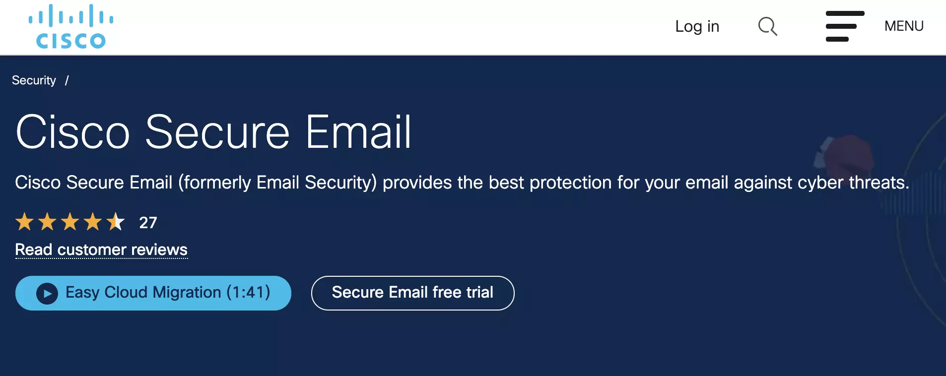 Sitio web de Cisco Secure Email