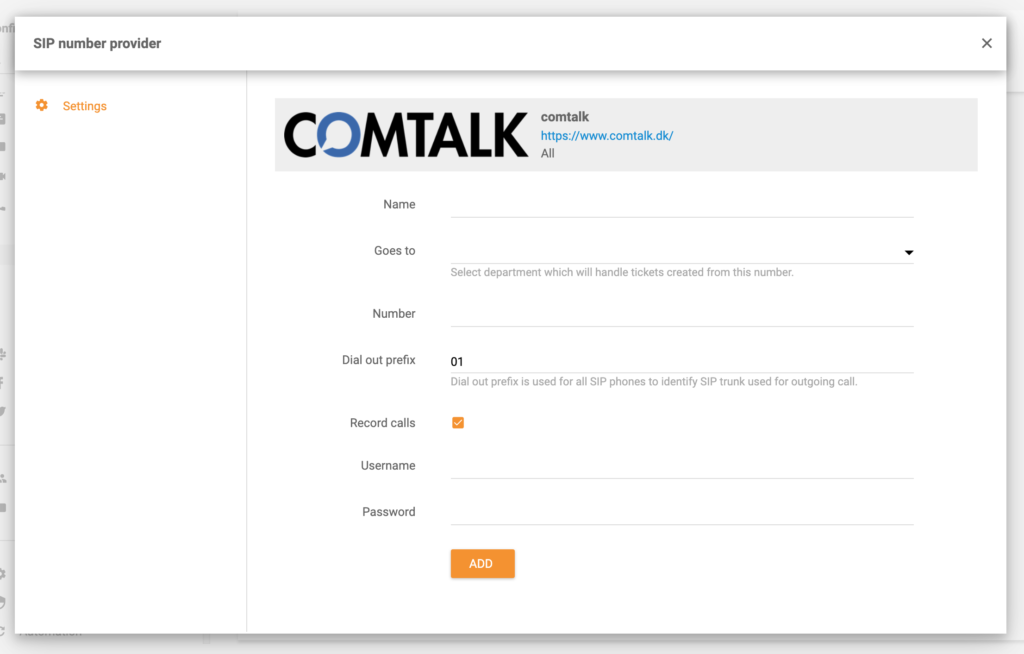 LiveAgent ComTalk integration
