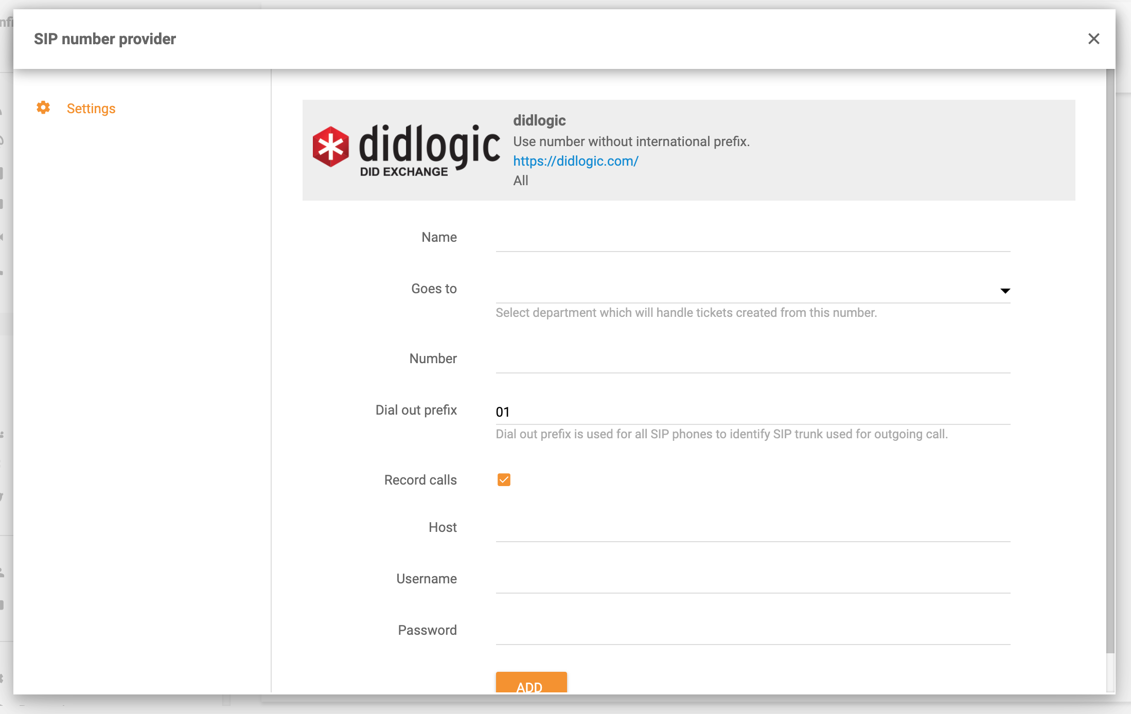 Integración de DID Logic con LiveAgent