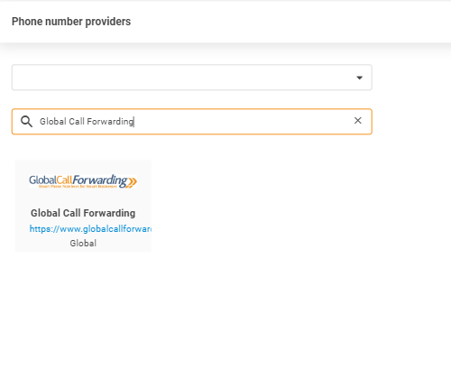 Proveedor Global Call Forwarding
