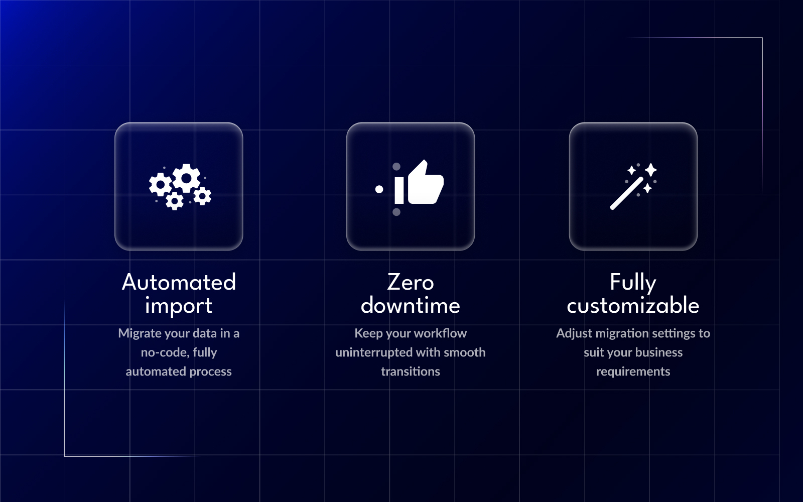 Características clave de Help Desk Migration