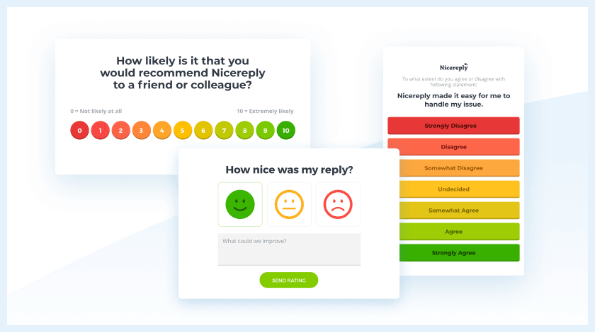 Opciones de personalización de encuestas Nicereply