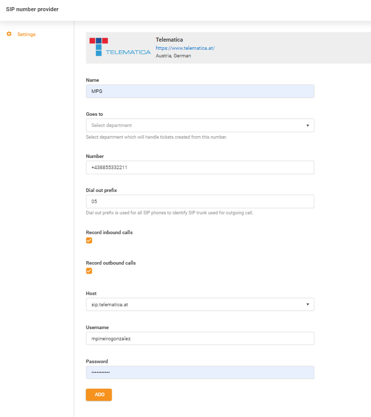 Credenciales de Telematica