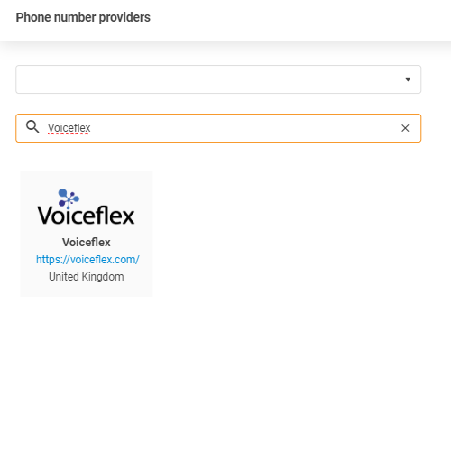 Selección del proveedor Voiceflex