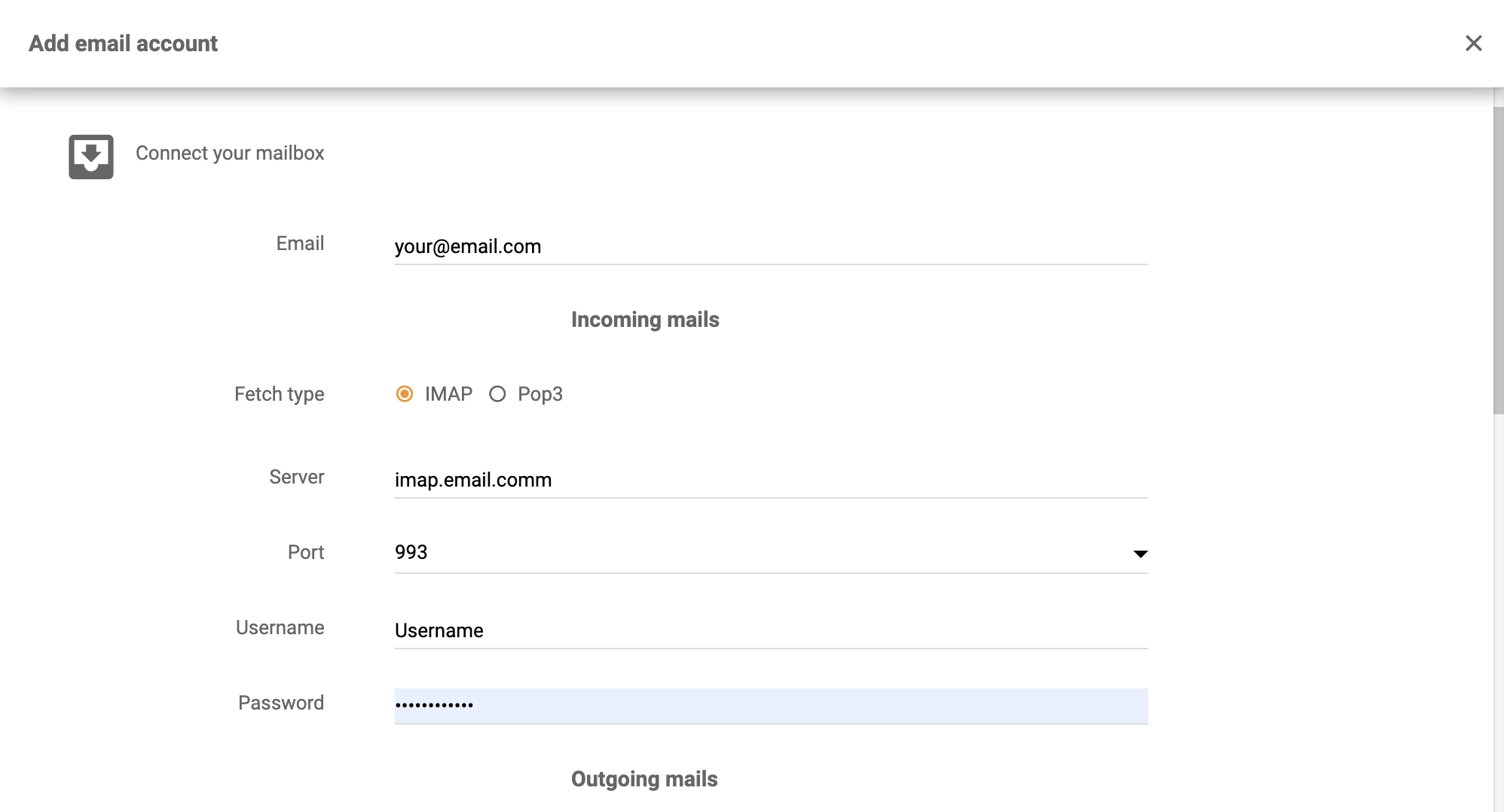 Configuración de Scalix en LiveAgent