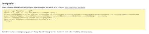 Código de integración de BigCommerce
