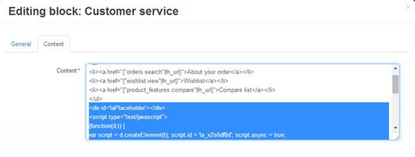 Integración de LiveAgent con CS-Cart