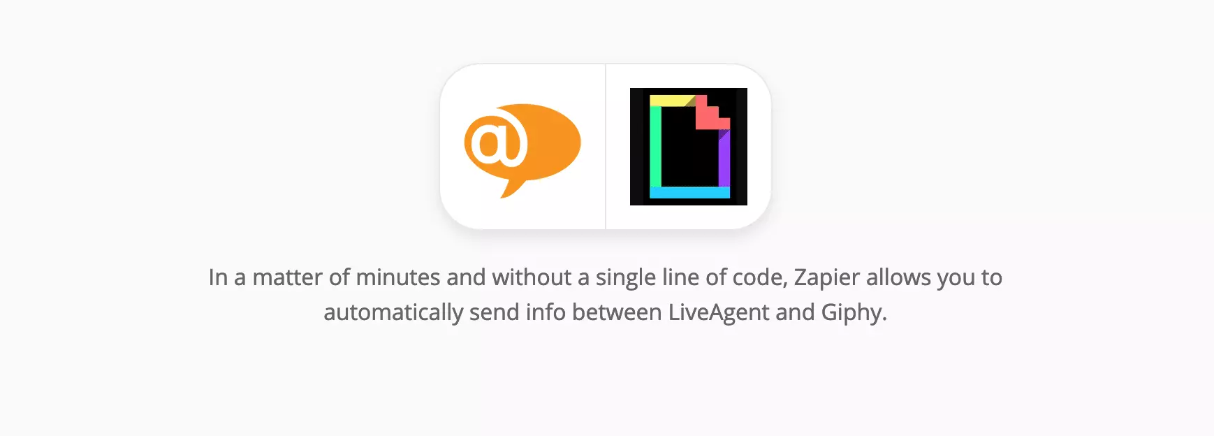 Integración de LiveAgent y Giphy en Zapier