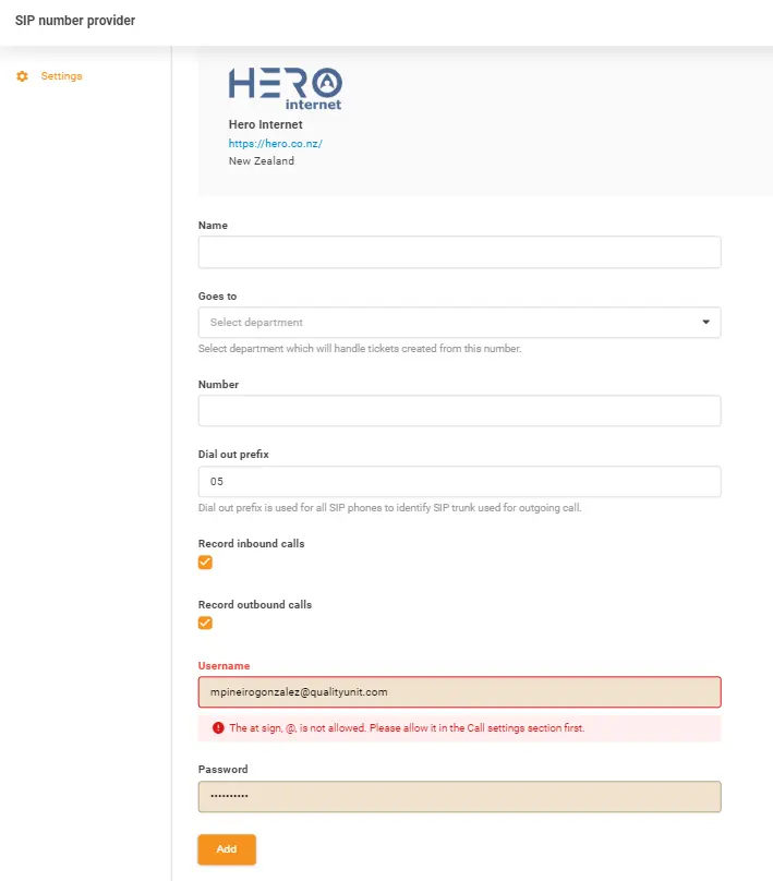 Credenciales de Hero