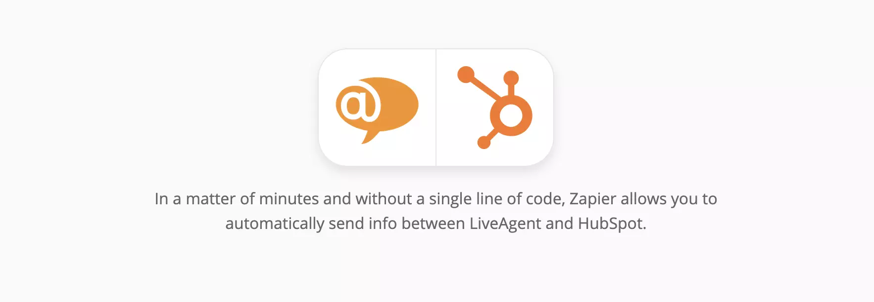 Página de integración de HubSpot y LiveAgent en Zapier