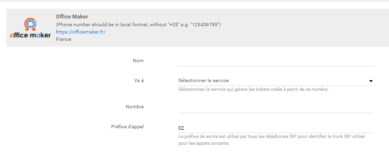 Configurar número telefónico de Peoplefone