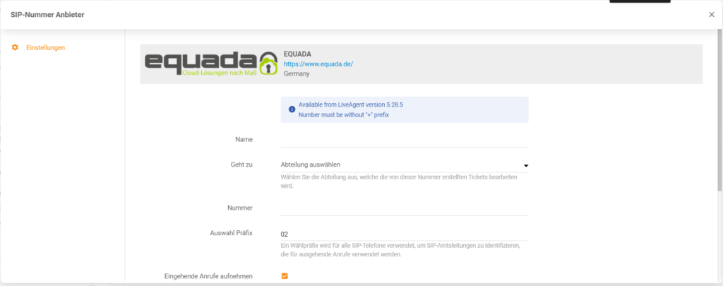 Credenciales de Equada